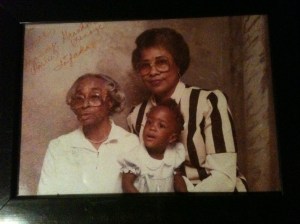 My great-grandmother, grandmother, and me
